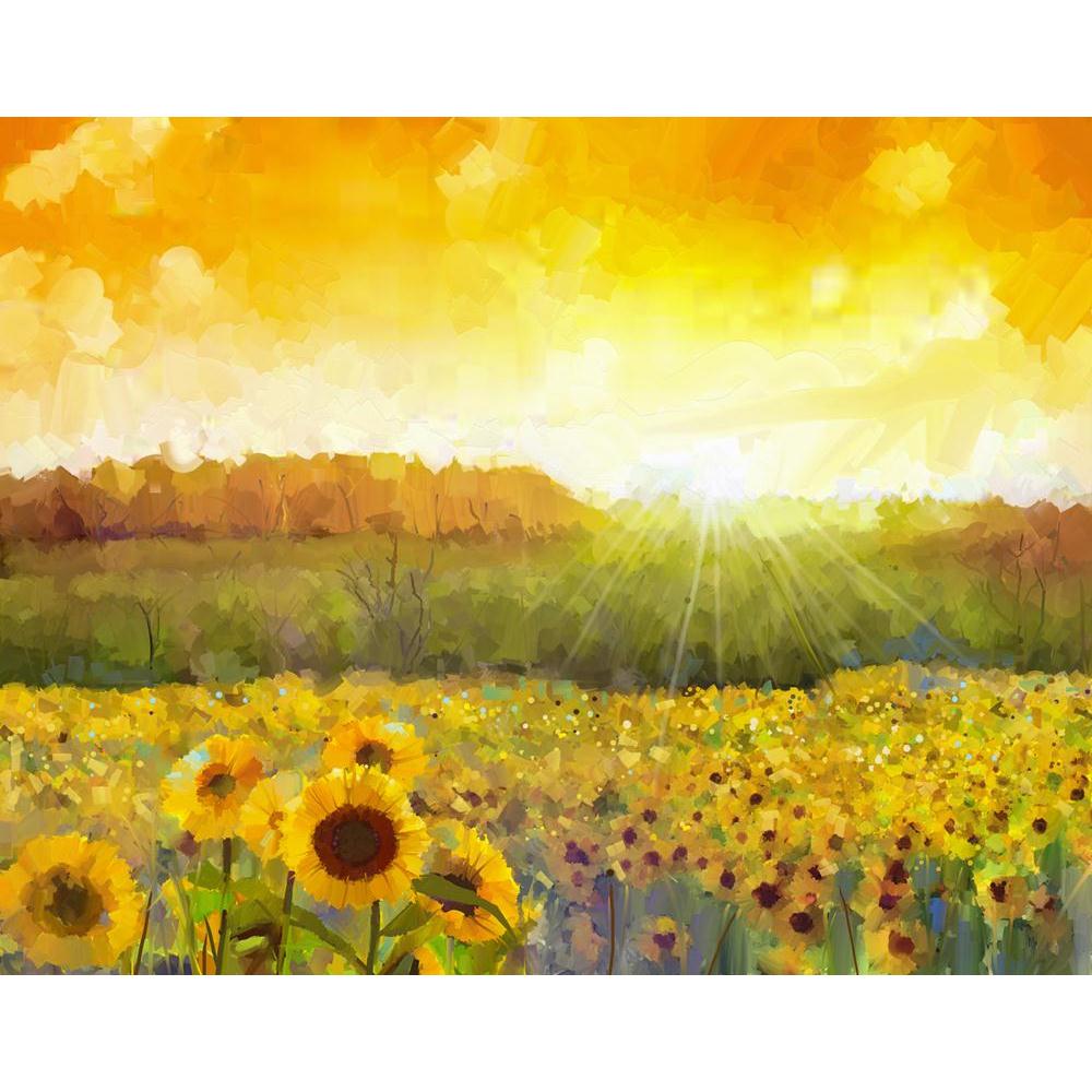 Pitaara Box Sunflower Blossom Canvas Painting Synthetic Frame-Paintings MDF Framing-PBART43543762AFF_FR_L-Image Code 5005126 Vishnu Image Folio Pvt Ltd, IC 5005126, Pitaara Box, Paintings MDF Framing, Landscapes, Photography, sunflower, blossom, canvas, painting, synthetic, frame, flower, blossom.oil, rural, sunset, landscape, golden, field, warm, light, hill, color, orange, background, sun, oil, sunlight, blooming, vibrant, serenity, view, fine, yellow, crop, scenery, summer, evening, drawing, shining, pet