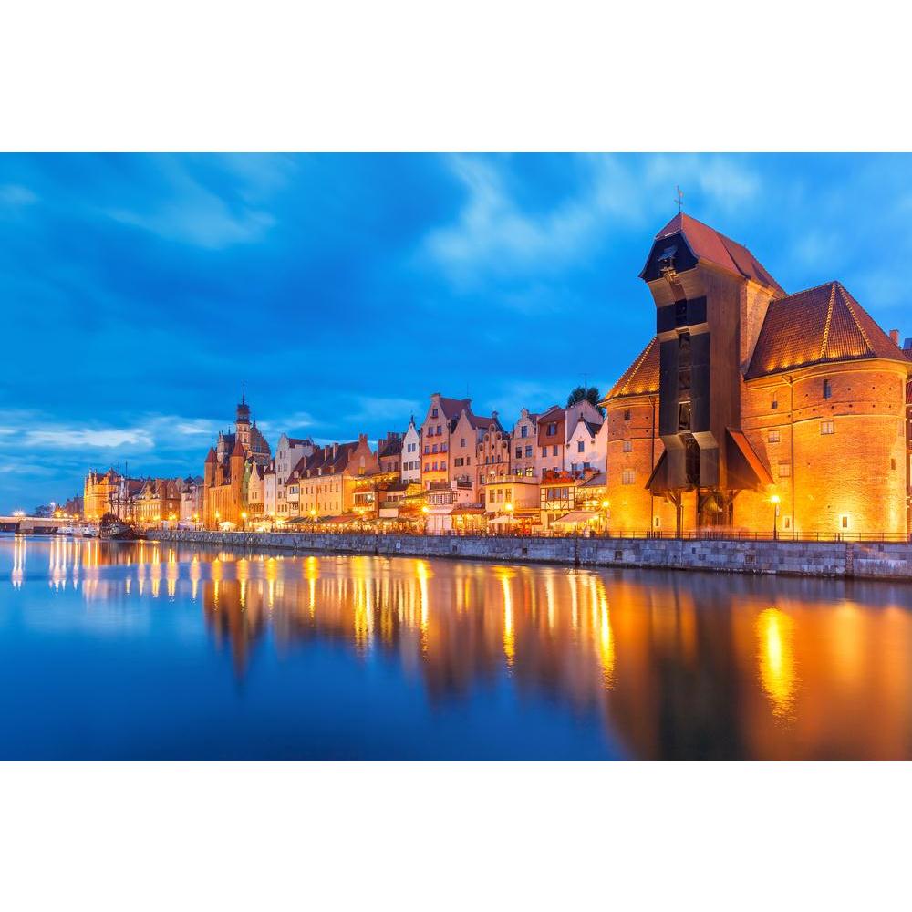 Old Town Of Gdansk & Motlawa River, Poland Canvas Painting Synthetic Frame-Paintings MDF Framing-AFF_FR-IC 5005133 IC 5005133, Ancient, Architecture, Automobiles, Cities, City Views, Landmarks, Landscapes, Medieval, Places, Retro, Scenic, Transportation, Travel, Urban, Vehicles, Vintage, old, town, of, gdansk, motlawa, river, poland, canvas, painting, synthetic, frame, baltic, beautiful, city, cityscape, crane, danzig, europe, european, evening, fairytale, famous, gate, harbour, illumination, journey, landm