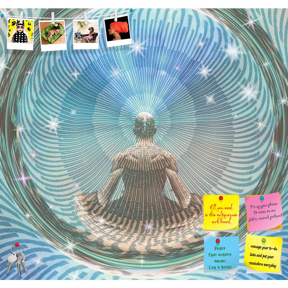 ArtzFolio Meditating Man & Energy Printed Bulletin Board Notice Pin Board Soft Board | Frameless-Bulletin Boards Frameless-AZSAO43588931BLB_FL_L-Image Code 5005136 Vishnu Image Folio Pvt Ltd, IC 5005136, ArtzFolio, Bulletin Boards Frameless, Surrealism, Digital Art, meditating, man, energy, printed, bulletin, board, notice, pin, soft, frameless, meditation, yoga, lotus, nature, healthy, silhouette, male, relaxation, zen, young, peace, spirituality, relax, position, sitting, lifestyle, meditate, background, 