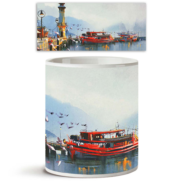 Fishing Boat In Harbor Ceramic Coffee Tea Mug Inside White-Coffee Mugs-MUG-IC 5005140 IC 5005140, Abstract Expressionism, Abstracts, Art and Paintings, Automobiles, Birds, Boats, Illustrations, Landscapes, Nautical, Paintings, Scenic, Semi Abstract, Signs, Signs and Symbols, Transportation, Travel, Vehicles, Watercolour, fishing, boat, in, harbor, ceramic, coffee, tea, mug, inside, white, painting, watercolor, oil, landscape, abstract, lighthouse, scenery, canvas, autumn, acrylic, art, artistic, artwork, ba