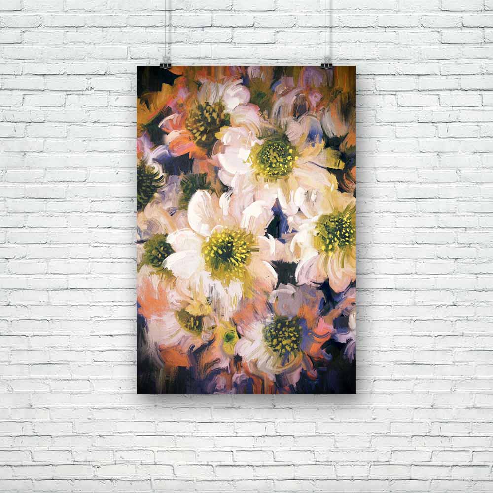 Abstract Flowers D1 Unframed Paper Poster - Paper Posters Unframed - ArtzFolio.com