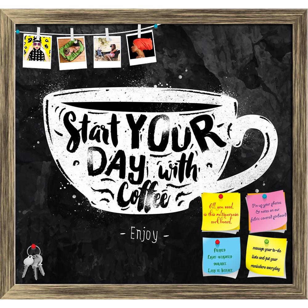 ArtzFolio Start Your Day With Coffee Printed Bulletin Board Notice Pin Board Soft Board | Framed-Bulletin Boards Framed-AZSAO43669709BLB_FR_L-Image Code 5005144 Vishnu Image Folio Pvt Ltd, IC 5005144, ArtzFolio, Bulletin Boards Framed, Quotes, Digital Art, start, your, day, with, coffee, printed, bulletin, board, notice, pin, soft, framed, poster, cup, lettering, drawing, chalk, blackboard, pin up board, push pin board, extra large cork board, big pin board, notice board, small bulletin board, cork board, w