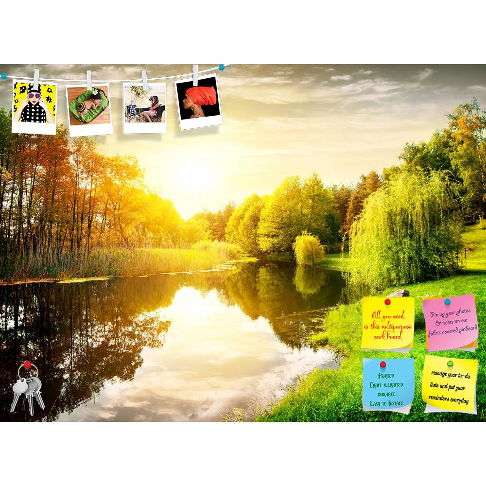 ArtzFolio Sunset Over Calm River In The Park Printed Bulletin Board Notice Pin Board Soft Board | Frameless-Bulletin Boards Frameless-AZSAO43674596BLB_FL_L-Image Code 5005146 Vishnu Image Folio Pvt Ltd, IC 5005146, ArtzFolio, Bulletin Boards Frameless, Landscapes, Photography, sunset, over, calm, river, in, the, park, printed, bulletin, board, notice, pin, soft, frameless, forest, beautiful, beauty, nature, gray, clouds, colorful, duckweed, ecology, freshness, grass, green, growth, idyllic, lake, land, land