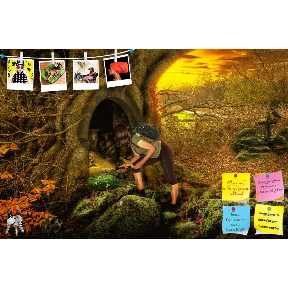 ArtzFolio Girl In Fairy Forest D1 Printed Bulletin Board Notice Pin Board Soft Board | Frameless-Bulletin Boards Frameless-AZSAO43733486BLB_FL_L-Image Code 5005148 Vishnu Image Folio Pvt Ltd, IC 5005148, ArtzFolio, Bulletin Boards Frameless, Fantasy, Digital Art, girl, in, fairy, forest, d1, printed, bulletin, board, notice, pin, soft, frameless, found, secret, entrance, dungeon, tree, light, standing, door, gate, cave, researcher, search, discovery, curiosity, inquisitiveness, raven, bird, symbol, wisdom, 
