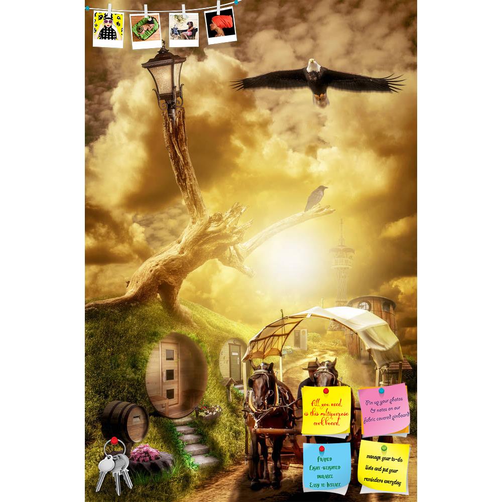 ArtzFolio Cart In A Fantastic City Printed Bulletin Board Notice Pin Board Soft Board | Frameless-Bulletin Boards Frameless-AZSAO43733500BLB_FL_L-Image Code 5005151 Vishnu Image Folio Pvt Ltd, IC 5005151, ArtzFolio, Bulletin Boards Frameless, Animals, Fantasy, Digital Art, cart, in, a, fantastic, city, printed, bulletin, board, notice, pin, soft, frameless, illustration, fictional, situation, form, collage, photos, transportation, horse, logistics, coachman, cabman, home, barrels, road, dirt, clouds, dust, 