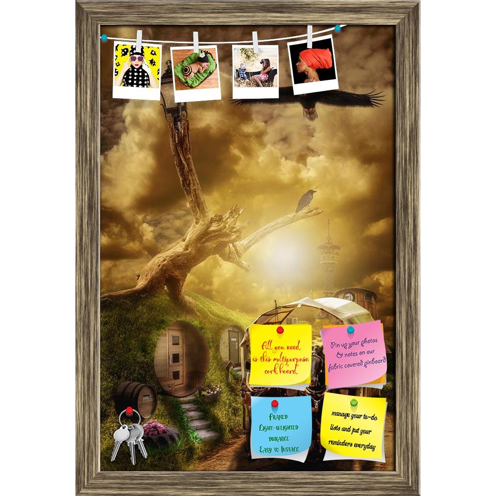 ArtzFolio Cart In A Fantastic City Printed Bulletin Board Notice Pin Board Soft Board | Framed-Bulletin Boards Framed-AZSAO43733500BLB_FR_L-Image Code 5005151 Vishnu Image Folio Pvt Ltd, IC 5005151, ArtzFolio, Bulletin Boards Framed, Animals, Fantasy, Digital Art, cart, in, a, fantastic, city, printed, bulletin, board, notice, pin, soft, framed, illustration, fictional, situation, form, collage, photos, transportation, horse, logistics, coachman, cabman, home, barrels, road, dirt, clouds, dust, eagle, drift