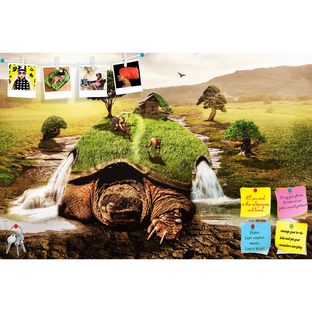 ArtzFolio Conceptual Turtle Moves Printed Bulletin Board Notice Pin Board Soft Board | Frameless-Bulletin Boards Frameless-AZSAO43733501BLB_FL_L-Image Code 5005152 Vishnu Image Folio Pvt Ltd, IC 5005152, ArtzFolio, Bulletin Boards Frameless, Conceptual, Fantasy, Digital Art, turtle, moves, printed, bulletin, board, notice, pin, soft, frameless, slowly, along, ground, transforming, world, around, transformation, movement, water, landscaping, gardener, seedling, stream, river, source, energy, growth, tree, pe