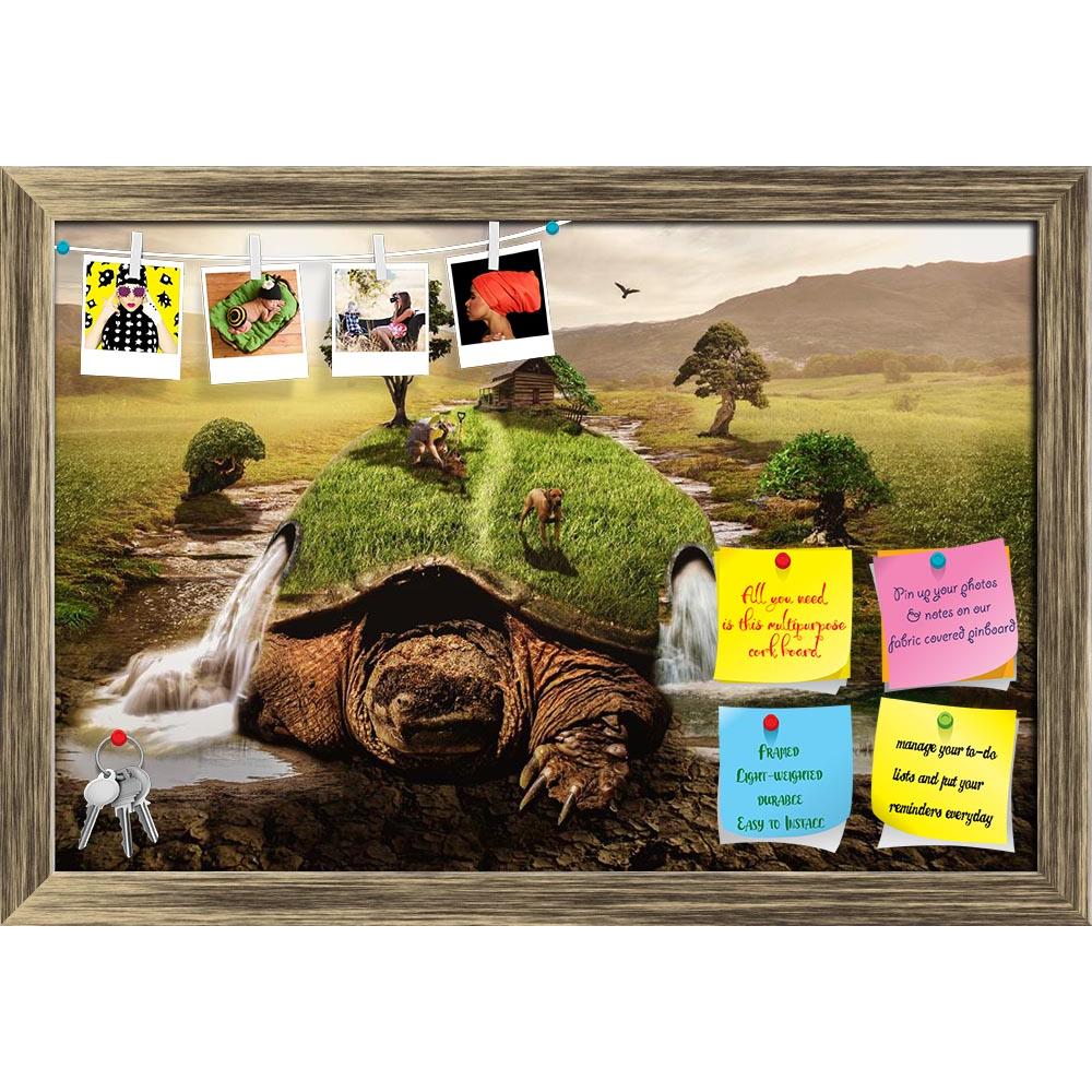 ArtzFolio Conceptual Turtle Moves Printed Bulletin Board Notice Pin Board Soft Board | Framed-Bulletin Boards Framed-AZSAO43733501BLB_FR_L-Image Code 5005152 Vishnu Image Folio Pvt Ltd, IC 5005152, ArtzFolio, Bulletin Boards Framed, Conceptual, Fantasy, Digital Art, turtle, moves, printed, bulletin, board, notice, pin, soft, framed, slowly, along, ground, transforming, world, around, transformation, movement, water, landscaping, gardener, seedling, stream, river, source, energy, growth, tree, peace, change,