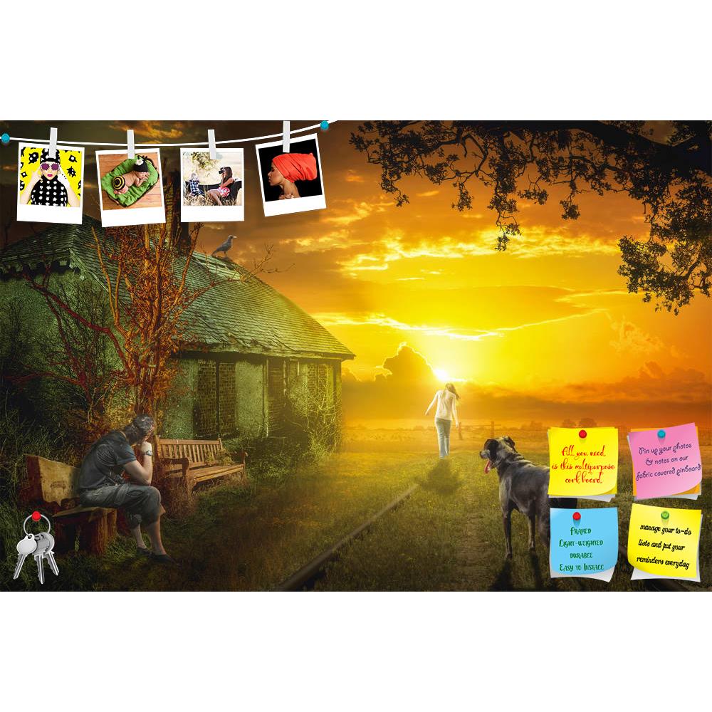 ArtzFolio Going Into The Future Is Always Someone Left Printed Bulletin Board Notice Pin Board Soft Board | Frameless-Bulletin Boards Frameless-AZSAO43733502BLB_FL_L-Image Code 5005153 Vishnu Image Folio Pvt Ltd, IC 5005153, ArtzFolio, Bulletin Boards Frameless, Fantasy, Digital Art, going, into, the, future, is, always, someone, left, printed, bulletin, board, notice, pin, soft, frameless, past, road, movement, railroad, grass, covered, tree, branch, sunset, evening, sun, heat, raven, man, girl, dog, bench