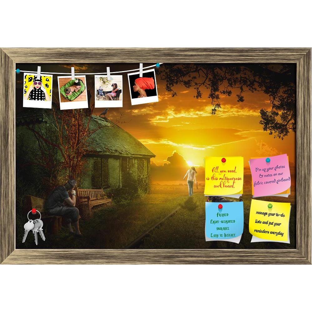 ArtzFolio Going Into The Future Is Always Someone Left Printed Bulletin Board Notice Pin Board Soft Board | Framed-Bulletin Boards Framed-AZSAO43733502BLB_FR_L-Image Code 5005153 Vishnu Image Folio Pvt Ltd, IC 5005153, ArtzFolio, Bulletin Boards Framed, Fantasy, Digital Art, going, into, the, future, is, always, someone, left, printed, bulletin, board, notice, pin, soft, framed, past, road, movement, railroad, grass, covered, tree, branch, sunset, evening, sun, heat, raven, man, girl, dog, bench, house, woo