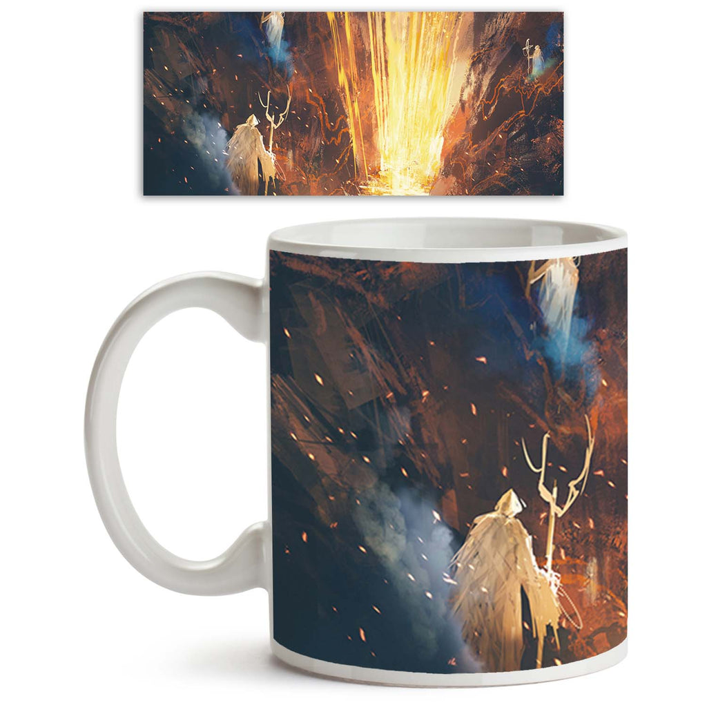 Three Wizards Casting A Spell In Lava Cave Ceramic Coffee Tea Mug Inside White-Coffee Mugs-MUG-IC 5005159 IC 5005159, Abstract Expressionism, Abstracts, Art and Paintings, Fantasy, Illustrations, Marble and Stone, Paintings, Semi Abstract, Signs, Signs and Symbols, Watercolour, three, wizards, casting, a, spell, in, lava, cave, ceramic, coffee, tea, mug, inside, white, abstract, acrylic, art, artistic, artwork, background, beautiful, canvas, color, concept, cover, crater, design, flow, glowing, hole, hot, i