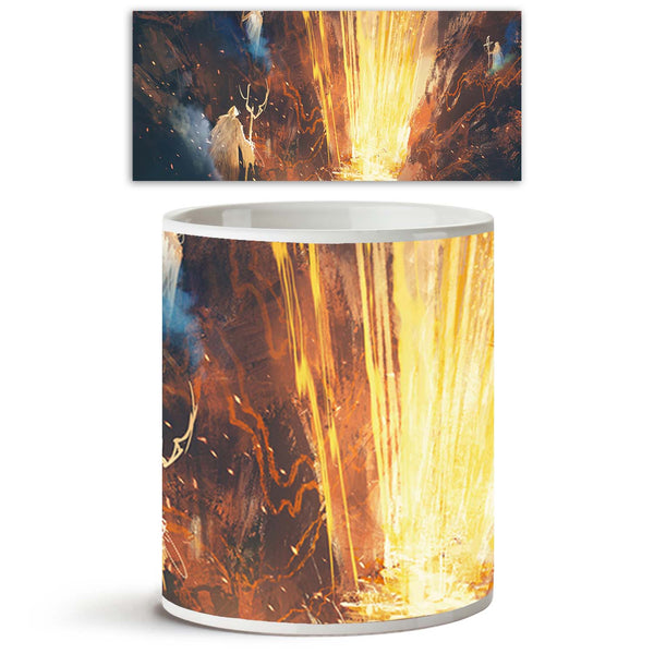Three Wizards Casting A Spell In Lava Cave Ceramic Coffee Tea Mug Inside White-Coffee Mugs-MUG-IC 5005159 IC 5005159, Abstract Expressionism, Abstracts, Art and Paintings, Fantasy, Illustrations, Marble and Stone, Paintings, Semi Abstract, Signs, Signs and Symbols, Watercolour, three, wizards, casting, a, spell, in, lava, cave, ceramic, coffee, tea, mug, inside, white, abstract, acrylic, art, artistic, artwork, background, beautiful, canvas, color, concept, cover, crater, design, flow, glowing, hole, hot, i