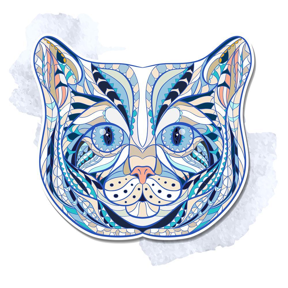 Head Of Cat Canvas Painting Synthetic Frame-Paintings MDF Framing-AFF_FR-IC 5005187 IC 5005187, Abstract Expressionism, Abstracts, African, Animals, Art and Paintings, Aztec, Culture, Decorative, Digital, Digital Art, Drawing, Ethnic, Graphic, Illustrations, Indian, Nature, Scenic, Semi Abstract, Signs, Signs and Symbols, Symbols, Traditional, Tribal, Wildlife, World Culture, head, of, cat, canvas, painting, synthetic, frame, abstract, animal, art, cats, colorful, decoration, design, detailed, domestic, gru