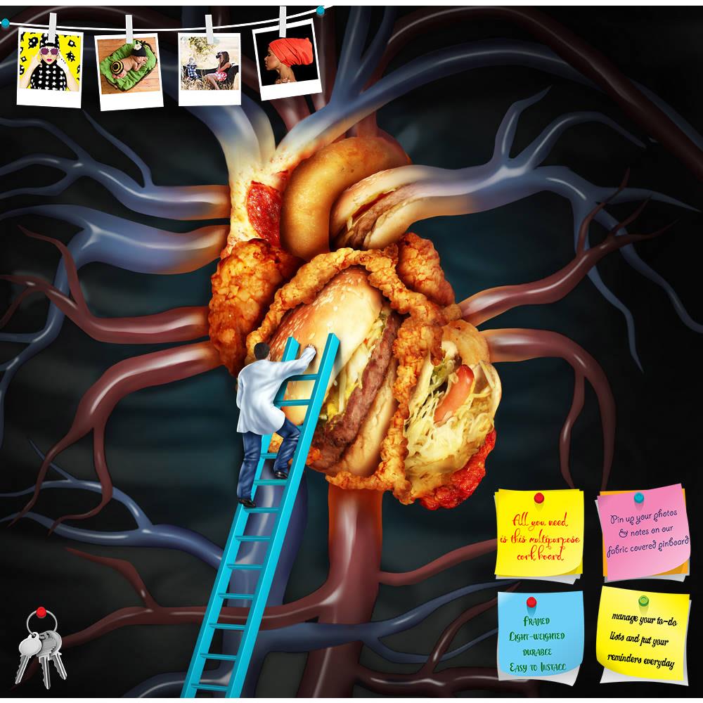 ArtzFolio High Cholesterol Treatment Printed Bulletin Board Notice Pin Board Soft Board | Frameless-Bulletin Boards Frameless-AZSAO44185329BLB_FL_L-Image Code 5005189 Vishnu Image Folio Pvt Ltd, IC 5005189, ArtzFolio, Bulletin Boards Frameless, Abstract, Fantasy, Digital Art, high, cholesterol, treatment, printed, bulletin, board, notice, pin, soft, frameless, medical, therapy, as, doctor, ladder, cleaning, problem, heart, made, greasy, fast, food, surgeon, removing, fat, buildup, clogged, human, organ, sym