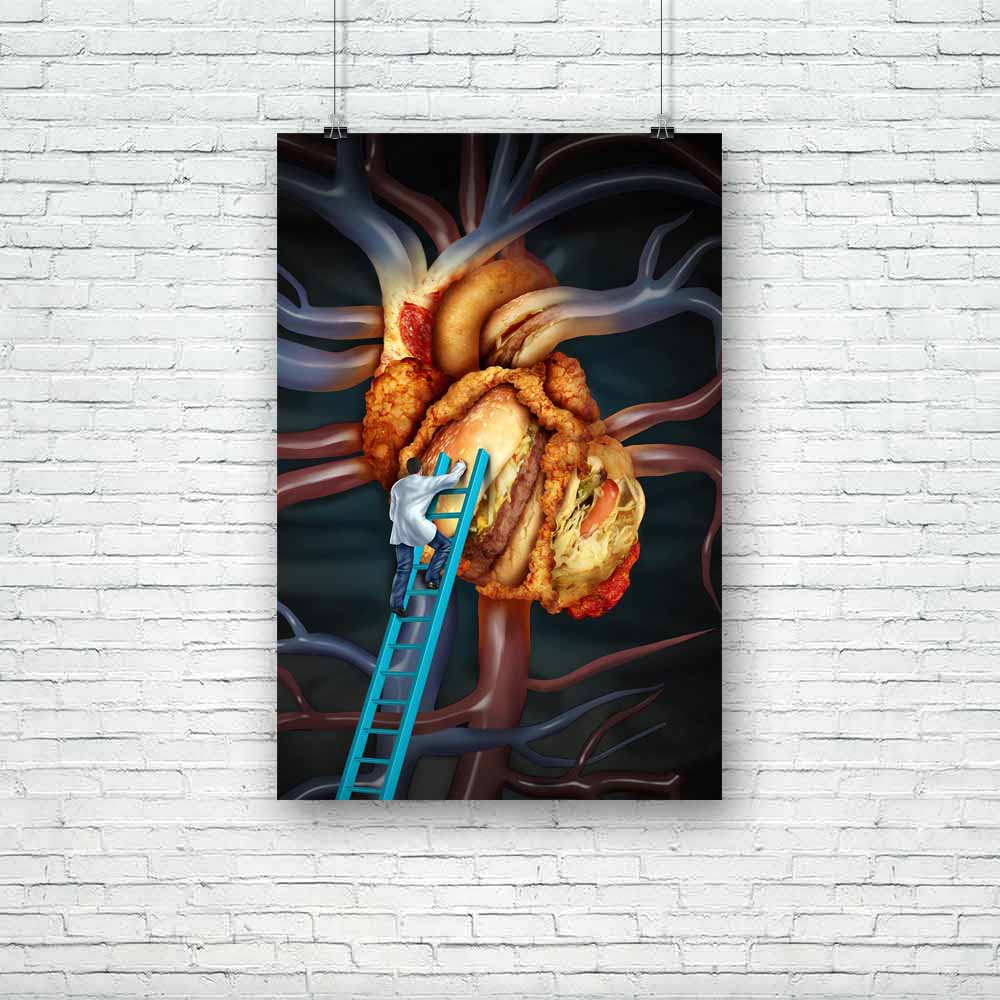 High Cholesterol Treatment Unframed Paper Poster-Paper Posters Unframed-POS_UN-IC 5005189 IC 5005189, Art and Paintings, Conceptual, Cuisine, Food, Food and Beverage, Food and Drink, Health, Hearts, Love, Signs and Symbols, Symbols, high, cholesterol, treatment, unframed, paper, poster, cardiovascular, heart, surgery, accumulation, anatomical, anatomy, angioplasty, arterial, arteriosclerosis, artery, blood, body, cell, clean, clot, concepts, danger, disease, doctor, fast, fat, harness, healthcare, organ, hu