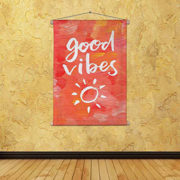 ArtzFolio Good Vibes Fabric Painting Tapestry Scroll Art Hanging-Scroll Art-AZART44220900TAP_L-Image Code 5005191 Vishnu Image Folio Pvt Ltd, IC 5005191, ArtzFolio, Scroll Art, Kids, Quotes, Digital Art, good, vibes, canvas, fabric, painting, tapestry, scroll, art, hanging, hand, lettering, quote, creative, background, tapestries, room tapestry, hanging tapestry, huge tapestry, amazonbasics, tapestry cloth, fabric wall hanging, unique tapestries, wall tapestry, small tapestry, tapestry wall decor, cheap tap