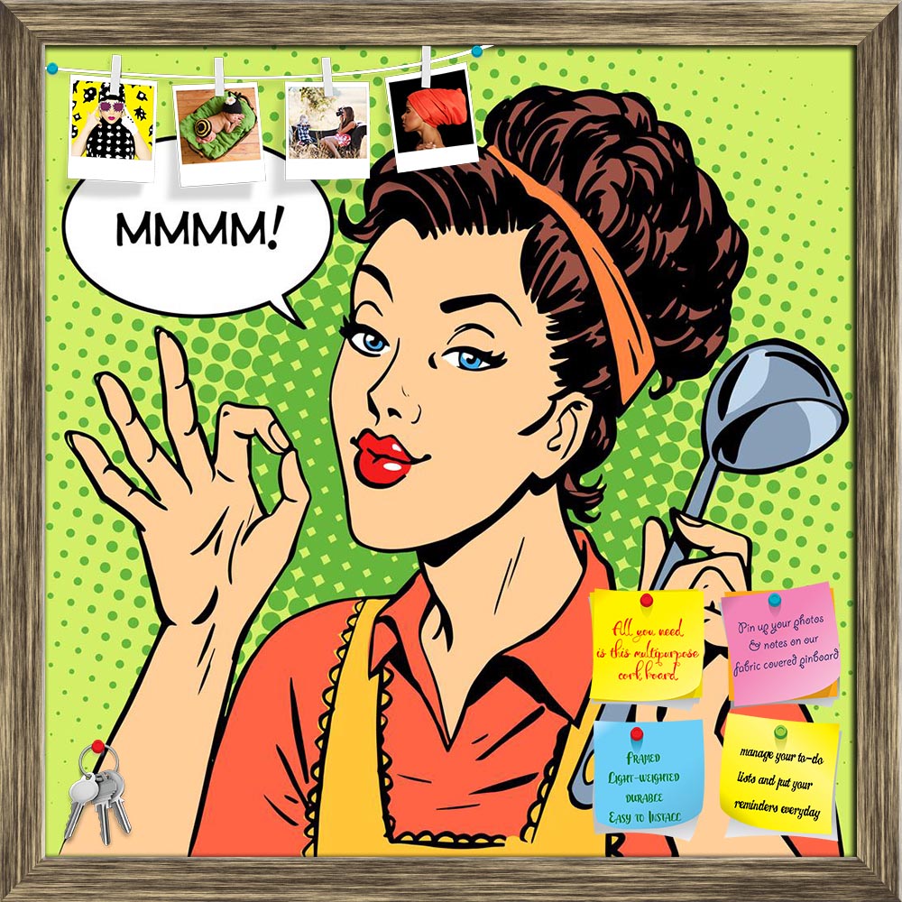 ArtzFolio Tasty Dish Cooking Pop Art Printed Bulletin Board Notice Pin Board Soft Board | Framed-Bulletin Boards Framed-AZSAO44238329BLB_FR_L-Image Code 5005201 Vishnu Image Folio Pvt Ltd, IC 5005201, ArtzFolio, Bulletin Boards Framed, Pop Art, Quotes, Digital Art, tasty, dish, cooking, pop, art, printed, bulletin, board, notice, pin, soft, framed, kitchen, taste, flavor, emotion, restaurant, food, adult, beauty, cartoon, comic, book, dot, emotions, eyes, face, frame, girlfriend, halftone, hip, illustration