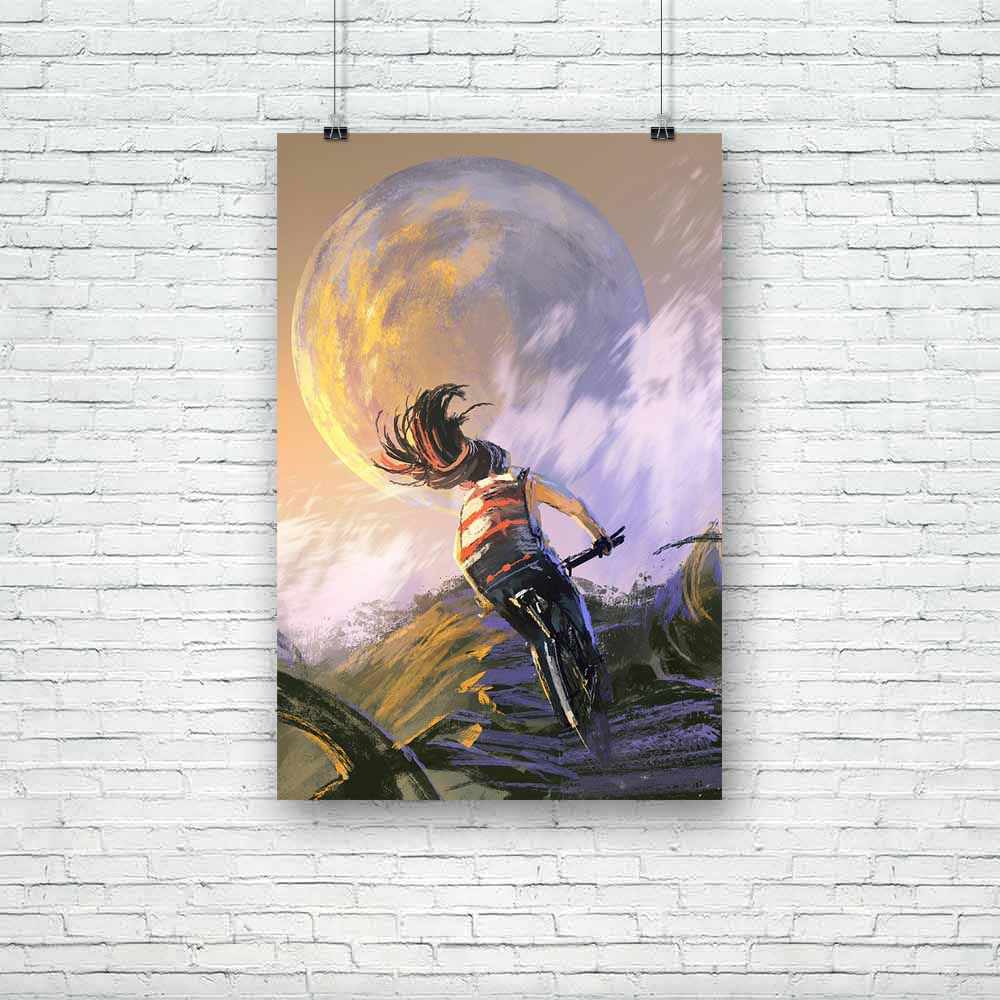 Cyclist Riding A Bike Climbing On Rocky Mountain Unframed Paper Poster-Paper Posters Unframed-POS_UN-IC 5005203 IC 5005203, Abstract Expressionism, Abstracts, Art and Paintings, Astronomy, Bikes, Cosmology, Fantasy, Illustrations, Mountains, Nature, Paintings, Scenic, Semi Abstract, Signs, Signs and Symbols, Space, Sports, Watercolour, cyclist, riding, a, bike, climbing, on, rocky, mountain, unframed, paper, poster, abstract, acrylic, action, activity, adventure, art, artistic, artwork, athlete, background,