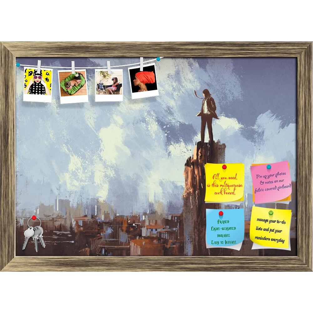 ArtzFolio Businessman Stands On The Peak Printed Bulletin Board Notice Pin Board Soft Board | Framed-Bulletin Boards Framed-AZSAO44245763BLB_FR_L-Image Code 5005205 Vishnu Image Folio Pvt Ltd, IC 5005205, ArtzFolio, Bulletin Boards Framed, Abstract, Fantasy, Fine Art Reprint, businessman, stands, on, the, peak, printed, bulletin, board, notice, pin, soft, framed, painting, looking, city, acrylic, art, artistic, background, beautiful, beauty, canvas, color, concept, cover, design, oil, paper, shapes, style, 