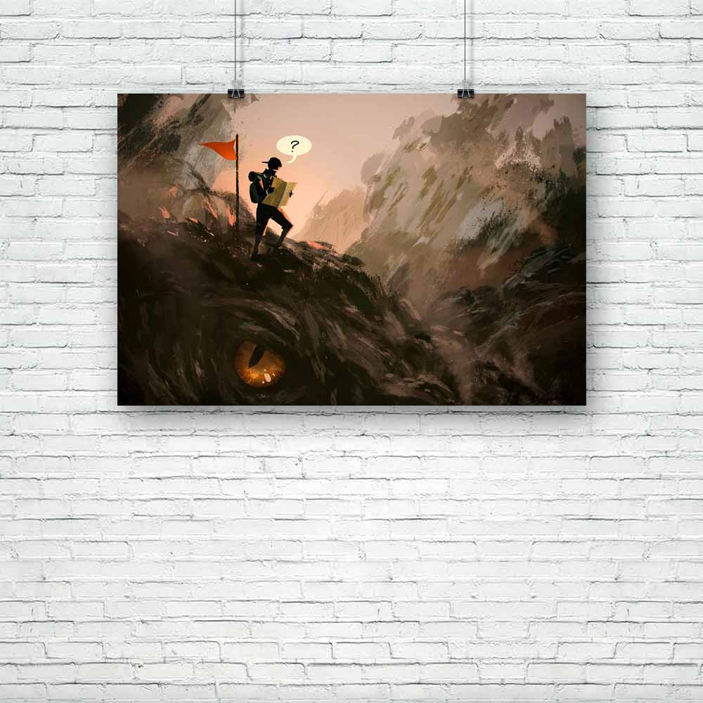 Lost Hiker With Backpack Looking At Map Unframed Paper Poster-Paper Posters Unframed-POS_UN-IC 5005206 IC 5005206, Abstract Expressionism, Abstracts, Art and Paintings, Automobiles, Flags, Illustrations, Maps, Mountains, Nature, Paintings, People, Scenic, Semi Abstract, Signs, Signs and Symbols, Transportation, Travel, Vehicles, Watercolour, lost, hiker, with, backpack, looking, at, map, unframed, paper, poster, adventure, dinosaur, traveler, abstract, acrylic, art, artistic, artwork, background, backpacker