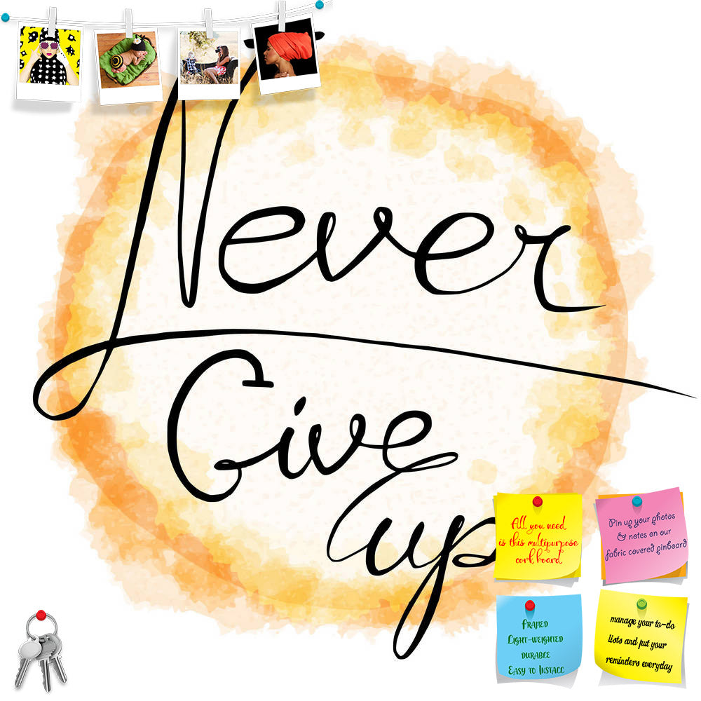 ArtzFolio Never Give Up D1 Printed Bulletin Board Notice Pin Board Soft Board | Frameless-Bulletin Boards Frameless-AZSAO44310142BLB_FL_L-Image Code 5005208 Vishnu Image Folio Pvt Ltd, IC 5005208, ArtzFolio, Bulletin Boards Frameless, Kids, Motivational, Quotes, Digital Art, never, give, up, d1, printed, bulletin, board, notice, pin, soft, frameless, hand, drawn, lettering, quote, watercolor, imitation, background, pin up board, push pin board, extra large cork board, big pin board, notice board, small bull