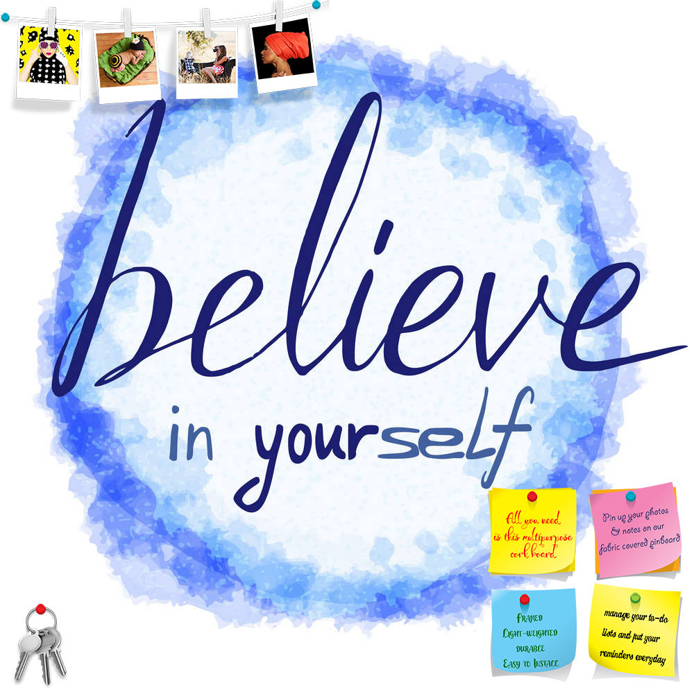ArtzFolio Believe In Yourself Printed Bulletin Board Notice Pin Board Soft Board | Frameless-Bulletin Boards Frameless-AZSAO44315294BLB_FL_L-Image Code 5005209 Vishnu Image Folio Pvt Ltd, IC 5005209, ArtzFolio, Bulletin Boards Frameless, Kids, Motivational, Quotes, Digital Art, believe, in, yourself, printed, bulletin, board, notice, pin, soft, frameless, belive, hand, drawn, lettering, quote, watercolor, imitation, background, pin up board, push pin board, extra large cork board, big pin board, notice boar