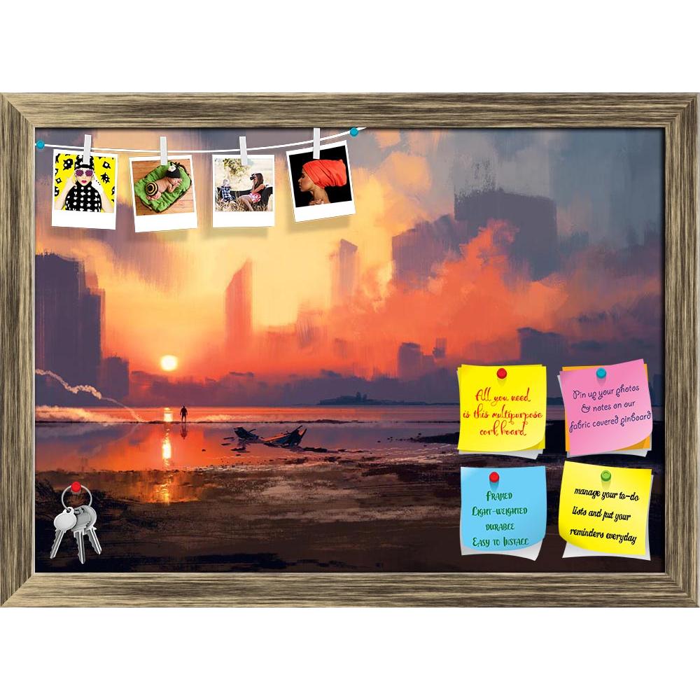 ArtzFolio Man On Sea Beach Looking At Skyscraper Printed Bulletin Board Notice Pin Board Soft Board | Framed-Bulletin Boards Framed-AZSAO44390305BLB_FR_L-Image Code 5005213 Vishnu Image Folio Pvt Ltd, IC 5005213, ArtzFolio, Bulletin Boards Framed, Abstract, Fantasy, Fine Art Reprint, man, on, sea, beach, looking, at, skyscraper, printed, bulletin, board, notice, pin, soft, framed, skyscrapers, sunset, painting, acrylic, art, artistic, artwork, background, beautiful, color, concept, cover, design, oil, shape