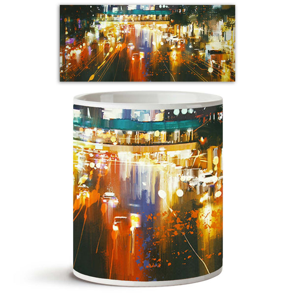 Car Headlights & Taillights On A City Street Ceramic Coffee Tea Mug Inside White-Coffee Mugs--IC 5005214 IC 5005214, Abstract Expressionism, Abstracts, Art and Paintings, Automobiles, Cars, Cities, City Views, Illustrations, Modern Art, Paintings, Perspective, Semi Abstract, Signs, Signs and Symbols, Splatter, Transportation, Travel, Urban, Vehicles, Watercolour, car, headlights, taillights, on, a, city, street, ceramic, coffee, tea, mug, inside, white, grunge, artwork, oil, painting, abstract, modern, acry
