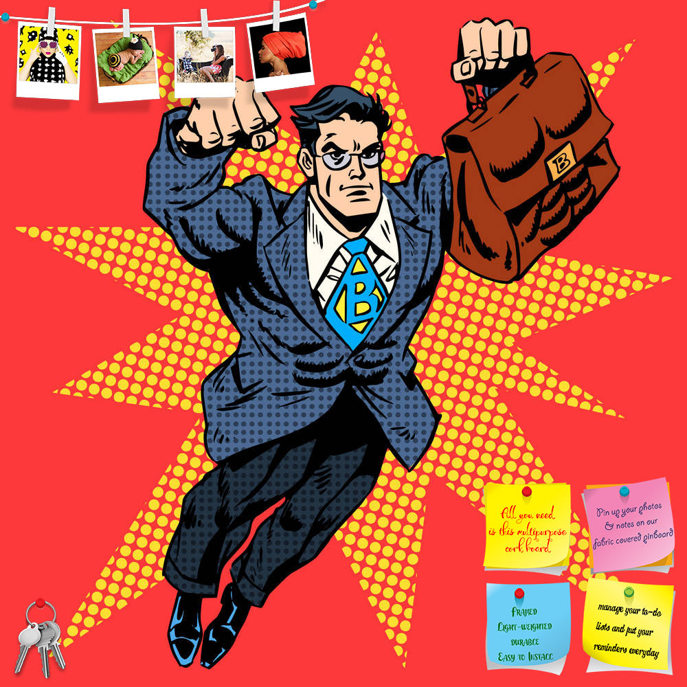 ArtzFolio Businessman Superhero Pop Art Printed Bulletin Board Notice Pin Board Soft Board | Frameless-Bulletin Boards Frameless-AZSAO44517921BLB_FL_L-Image Code 5005227 Vishnu Image Folio Pvt Ltd, IC 5005227, ArtzFolio, Bulletin Boards Frameless, Pop Art, Digital Art, businessman, superhero, pop, art, printed, bulletin, board, notice, pin, soft, frameless, hero, business, super, concept, people, style, flight, strength, courage, purpose, idea, bravery, beauty, boss, cartoon, comic, book, dot, emotions, fin