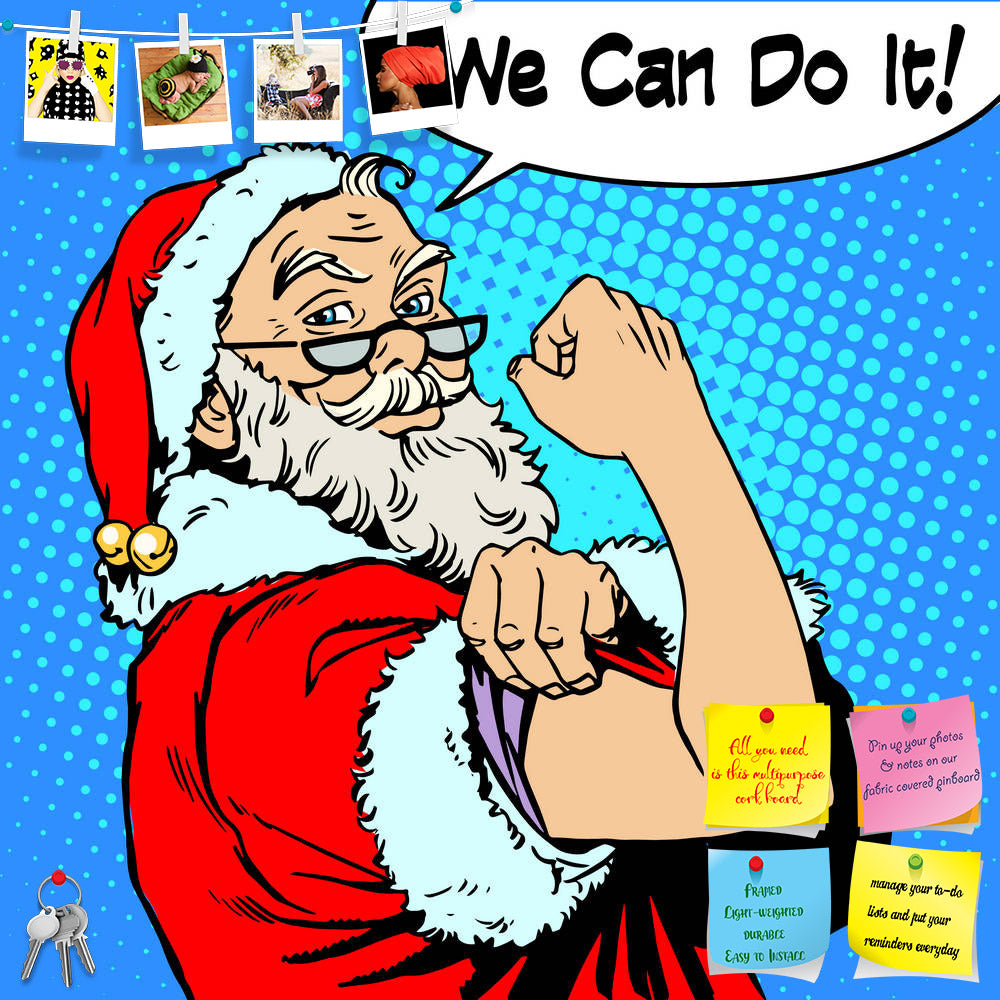 ArtzFolio Santa Claus Pop Art Printed Bulletin Board Notice Pin Board Soft Board | Frameless-Bulletin Boards Frameless-AZSAO44649476BLB_FL_L-Image Code 5005231 Vishnu Image Folio Pvt Ltd, IC 5005231, ArtzFolio, Bulletin Boards Frameless, Pop Art, Quotes, Digital Art, santa, claus, pop, art, printed, bulletin, board, notice, pin, soft, frameless, christmas, new, year, gifts, character, fairy, tale, power, protest, business, determination, gesture, people, man, beard, carnival, costume, holiday, old, grandpa,