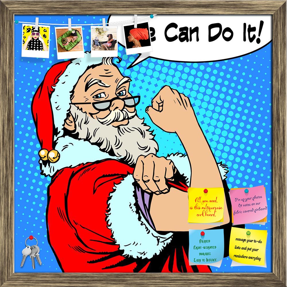 ArtzFolio Santa Claus Pop Art Printed Bulletin Board Notice Pin Board Soft Board | Framed-Bulletin Boards Framed-AZSAO44649476BLB_FR_L-Image Code 5005231 Vishnu Image Folio Pvt Ltd, IC 5005231, ArtzFolio, Bulletin Boards Framed, Pop Art, Quotes, Digital Art, santa, claus, pop, art, printed, bulletin, board, notice, pin, soft, framed, christmas, new, year, gifts, character, fairy, tale, power, protest, business, determination, gesture, people, man, beard, carnival, costume, holiday, old, grandpa, gray, red, 