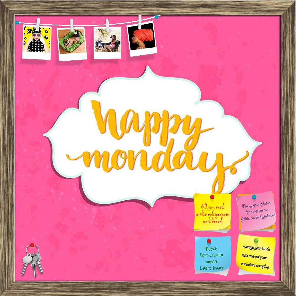 ArtzFolio Happy Monday Printed Bulletin Board Notice Pin Board Soft Board | Framed-Bulletin Boards Framed-AZSAO44650107BLB_FR_L-Image Code 5005235 Vishnu Image Folio Pvt Ltd, IC 5005235, ArtzFolio, Bulletin Boards Framed, Quotes, Digital Art, happy, monday, printed, bulletin, board, notice, pin, soft, framed, positive, quote, handwritten, brush, calligraphy, vector, typography, design, cards, t-shirt, posters, social, media, content, pin up board, push pin board, extra large cork board, big pin board, notic