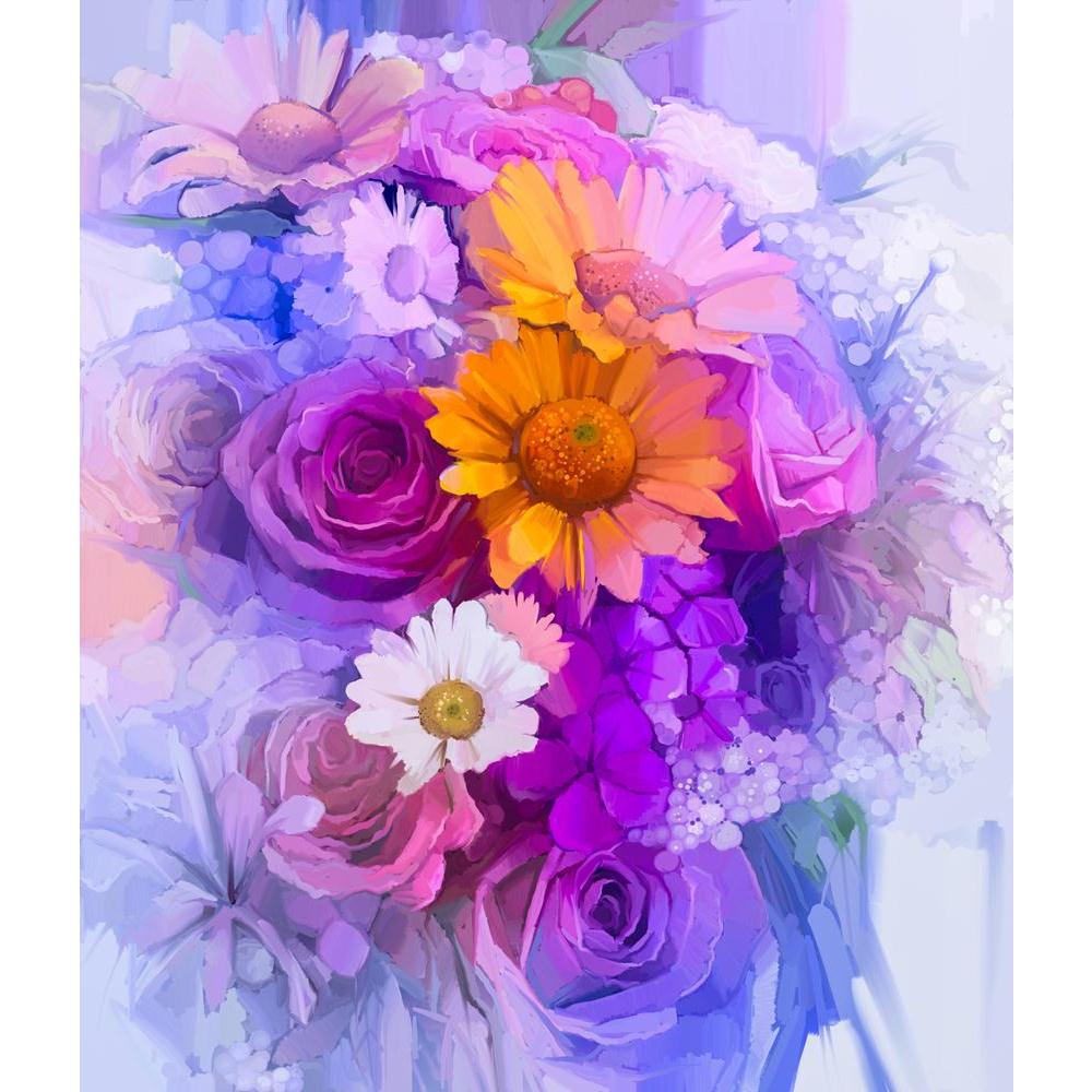 Still Life Of Yellow Red & Pink Color Flower Canvas Painting Synthetic Frame-Paintings MDF Framing-AFF_FR-IC 5005239 IC 5005239, Abstract Expressionism, Abstracts, Art and Paintings, Botanical, Floral, Flowers, Illustrations, Modern Art, Nature, Paintings, Semi Abstract, Still Life, still, life, of, yellow, red, pink, color, flower, canvas, painting, synthetic, frame, abstract, oil, acrylic, art, artistic, artwork, background, bloom, blossom, bouquet, bright, brush, card, close, up, colorful, daisy, decorat