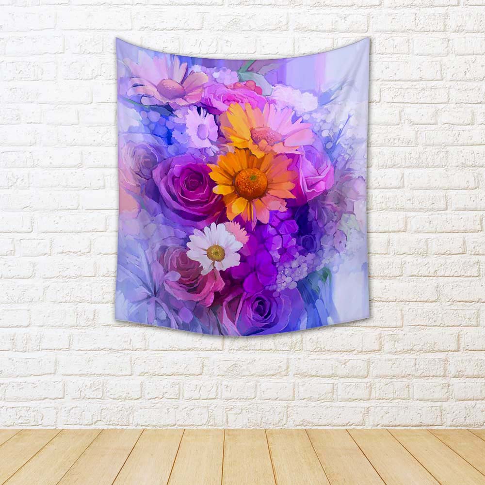 ArtzFolio Still Life Of Yellow Red & Pink Color Flower D2 Fabric Tapestry Wall Hanging-Tapestries-AZART44704207TAP_L-Image Code 5005239 Vishnu Image Folio Pvt Ltd, IC 5005239, ArtzFolio, Tapestries, Floral, Fine Art Reprint, still, life, of, yellow, red, pink, color, flower, d2, fabric, tapestry, wall, hanging, flowers, painting, paintings, abstract, close, wallpaper, greeting, decoration, fragrances, acrylic, foliage, natural, vibrant, rose, green, spring, bright, canvas, blossom, handmade, bloom, paint, c