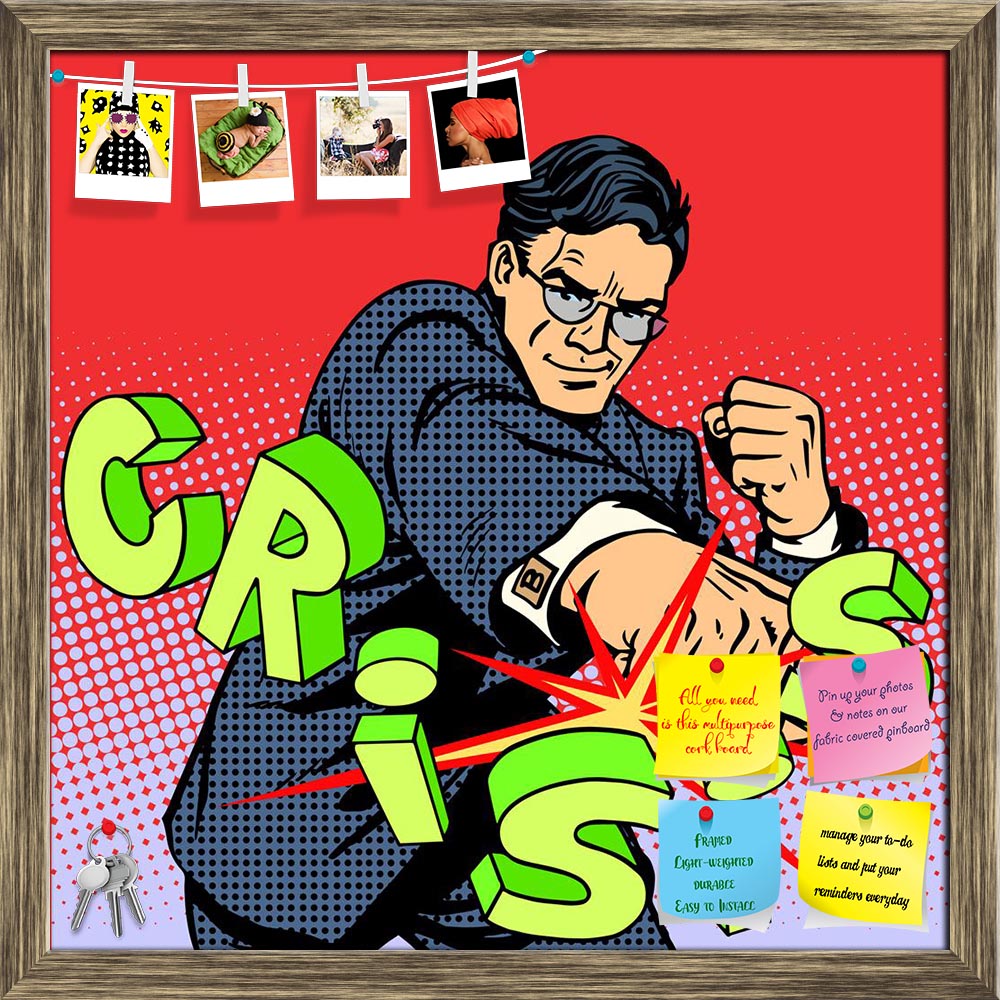 ArtzFolio Super Businessman Hero Pop Art Printed Bulletin Board Notice Pin Board Soft Board | Framed-Bulletin Boards Framed-AZSAO44889890BLB_FR_L-Image Code 5005242 Vishnu Image Folio Pvt Ltd, IC 5005242, ArtzFolio, Bulletin Boards Framed, Pop Art, Quotes, Digital Art, super, businessman, hero, pop, art, printed, bulletin, board, notice, pin, soft, framed, crisis, victory, blow, boxing, business, concept, superhero, courage, strength, leader, leadership, finances, people, boss, cartoon, comic, book, dot, fi