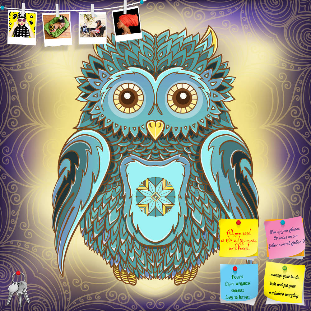 ArtzFolio Owl On Ornamental Background Printed Bulletin Board Notice Pin Board Soft Board | Frameless-Bulletin Boards Frameless-AZSAO44901496BLB_FL_L-Image Code 5005243 Vishnu Image Folio Pvt Ltd, IC 5005243, ArtzFolio, Bulletin Boards Frameless, Birds, Kids, Digital Art, owl, on, ornamental, background, printed, bulletin, board, notice, pin, soft, frameless, bird, animal, vector, symbol, illustration, wise, abstract, drawing, graphic, detailed, wildlife, ornate, ornament, design, nature, decoration, decora