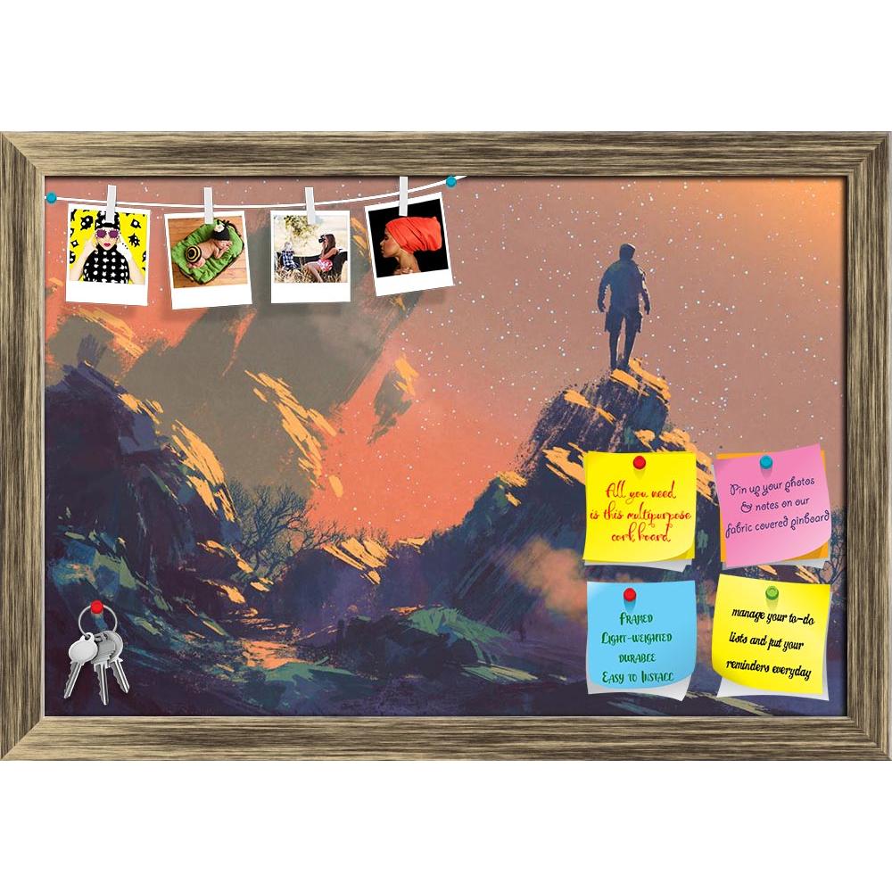 ArtzFolio Man Standing On Top Of The Hill Printed Bulletin Board Notice Pin Board Soft Board | Framed-Bulletin Boards Framed-AZSAO44954071BLB_FR_L-Image Code 5005249 Vishnu Image Folio Pvt Ltd, IC 5005249, ArtzFolio, Bulletin Boards Framed, Abstract, Fantasy, Fine Art Reprint, man, standing, on, top, of, the, hill, printed, bulletin, board, notice, pin, soft, framed, watching, stars, painting, acrylic, art, artistic, artwork, background, beautiful, canvas, color, concept, cover, design, oil, paper, shapes, 