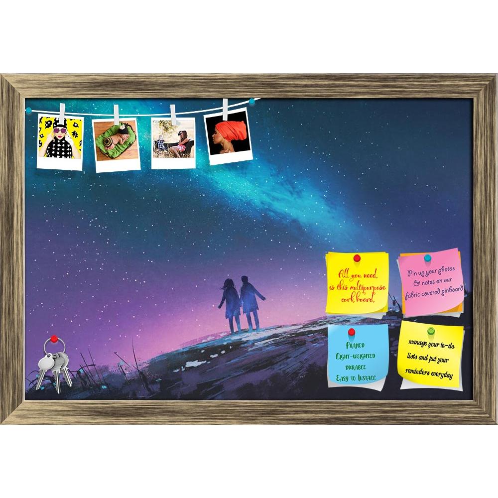 ArtzFolio Couple Holding Hands Against The Milky Way Galaxy Printed Bulletin Board Notice Pin Board Soft Board | Framed-Bulletin Boards Framed-AZSAO44954074BLB_FR_L-Image Code 5005251 Vishnu Image Folio Pvt Ltd, IC 5005251, ArtzFolio, Bulletin Boards Framed, Abstract, Fantasy, Fine Art Reprint, couple, holding, hands, against, the, milky, way, galaxy, printed, bulletin, board, notice, pin, soft, framed, young, standing, painting, acrylic, art, artistic, artwork, background, beautiful, color, concept, cover,