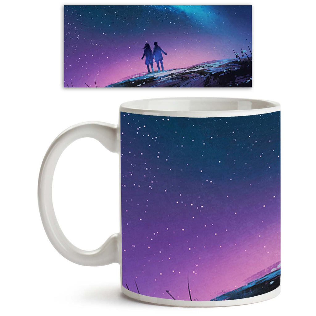 Couple Holding Hands Against The Milky Way Galaxy Ceramic Coffee Tea Mug Inside White-Coffee Mugs--IC 5005251 IC 5005251, Abstract Expressionism, Abstracts, Art and Paintings, Astronomy, Cosmology, Illustrations, Landscapes, Love, Mountains, Nature, Paintings, Romance, Scenic, Science Fiction, Semi Abstract, Signs, Signs and Symbols, Space, Stars, Watercolour, couple, holding, hands, against, the, milky, way, galaxy, ceramic, coffee, tea, mug, inside, white, universe, painting, magic, oil, watercolor, scene