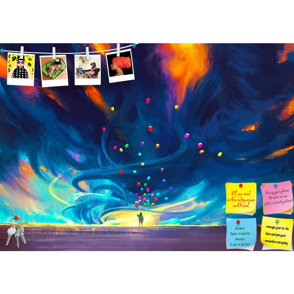 ArtzFolio Child Holding Balloons In Front Of Fantasy Storm Printed Bulletin Board Notice Pin Board Soft Board | Frameless-Bulletin Boards Frameless-AZSAO44954076BLB_FL_L-Image Code 5005253 Vishnu Image Folio Pvt Ltd, IC 5005253, ArtzFolio, Bulletin Boards Frameless, Abstract, Fantasy, Fine Art Reprint, child, holding, balloons, in, front, of, storm, printed, bulletin, board, notice, pin, soft, frameless, standing, painting, acrylic, art, artistic, artwork, background, beautiful, canvas, color, concept, cove