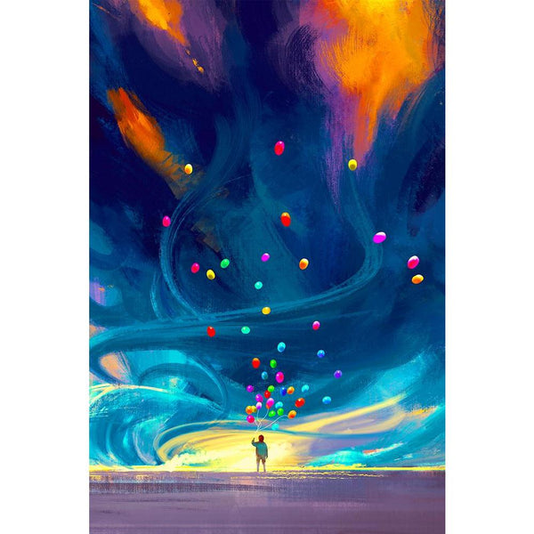 Child Holding Balloons Unframed Paper Poster-Paper Posters Unframed-POS_UN-IC 5005253 IC 5005253, Abstract Expressionism, Abstracts, Art and Paintings, Fantasy, Illustrations, Landscapes, Paintings, Scenic, Semi Abstract, Signs, Signs and Symbols, Watercolour, child, holding, balloons, unframed, paper, wall, poster, painting, art, illustration, adventure, wind, oil, storm, abstract, landscape, hurricane, background, acrylic, artwork, watercolor, tornado, canvas, artistic, children, beautiful, blue, boy, cli
