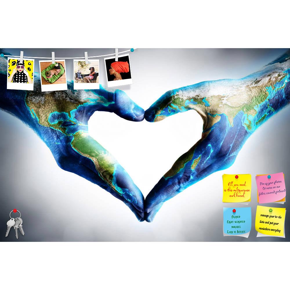 ArtzFolio Hands Shaped Heart With World Map Printed Bulletin Board Notice Pin Board Soft Board | Frameless-Bulletin Boards Frameless-AZSAO45044923BLB_FL_L-Image Code 5005256 Vishnu Image Folio Pvt Ltd, IC 5005256, ArtzFolio, Bulletin Boards Frameless, Conceptual, Photography, hands, shaped, heart, with, world, map, printed, bulletin, board, notice, pin, soft, frameless, earth's, day, celebration, pin up board, push pin board, extra large cork board, big pin board, notice board, small bulletin board, cork bo