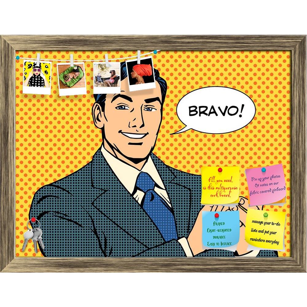 ArtzFolio Man Applause Bravo Pop Art Printed Bulletin Board Notice Pin Board Soft Board | Framed-Bulletin Boards Framed-AZSAO45139363BLB_FR_L-Image Code 5005279 Vishnu Image Folio Pvt Ltd, IC 5005279, ArtzFolio, Bulletin Boards Framed, Pop Art, Quotes, Digital Art, man, applause, bravo, pop, art, printed, bulletin, board, notice, pin, soft, framed, success, concert, creative, and, viewer, the, listener, audience, speech, reaction, praise, approval, palms, hands, gesture, business, concept, presentation, sho