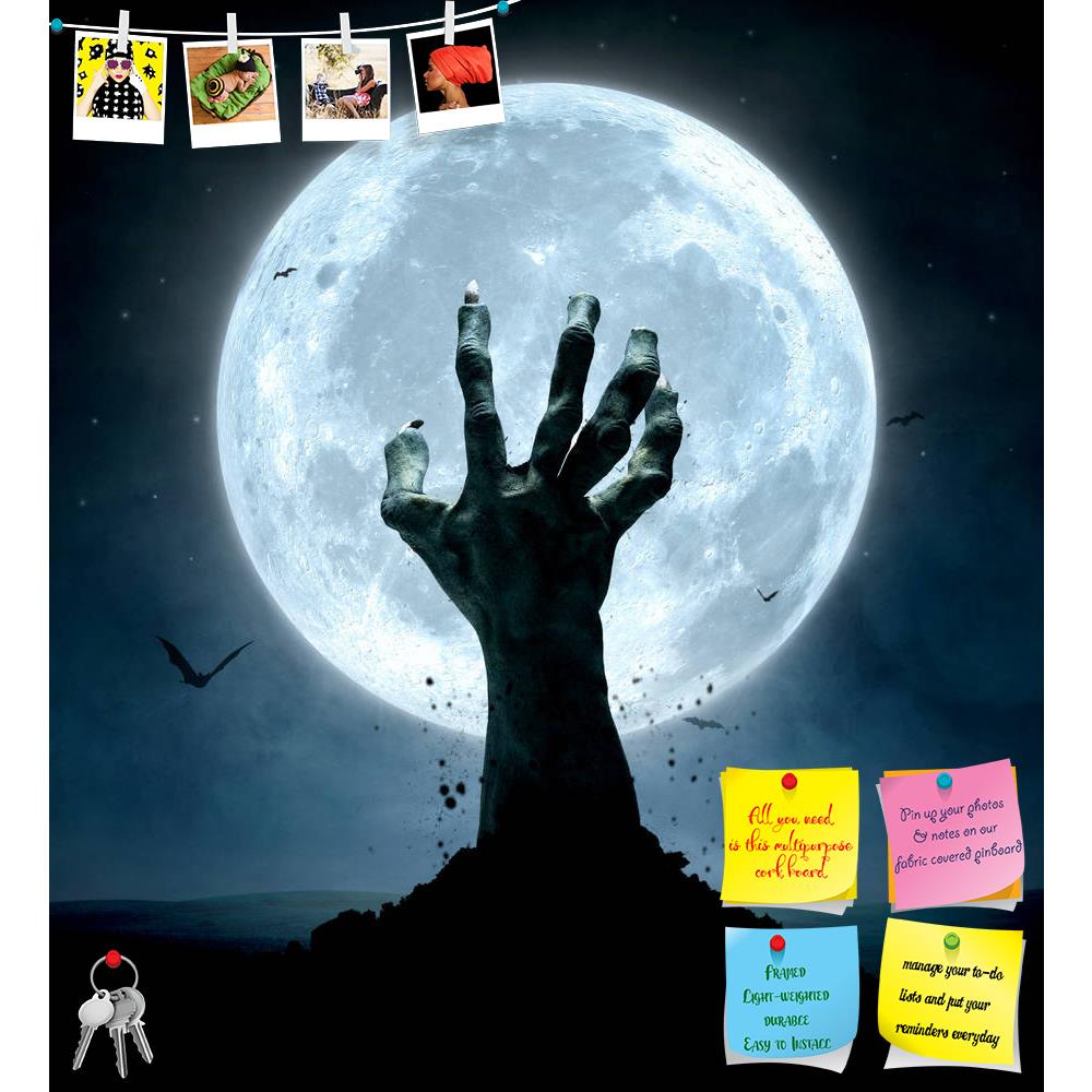 ArtzFolio Halloween Concept D2 Printed Bulletin Board Notice Pin Board Soft Board | Frameless-Bulletin Boards Frameless-AZSAO45167177BLB_FL_L-Image Code 5005281 Vishnu Image Folio Pvt Ltd, IC 5005281, ArtzFolio, Bulletin Boards Frameless, Conceptual, Fine Art Reprint, halloween, concept, d2, printed, bulletin, board, notice, pin, soft, frameless, zombie, hand, coming, out, grave, horror, monster, graveyard, ghost, ground, rising, evil, devil, moon, blood, dark, undead, night, fear, dead, forest, human, cros