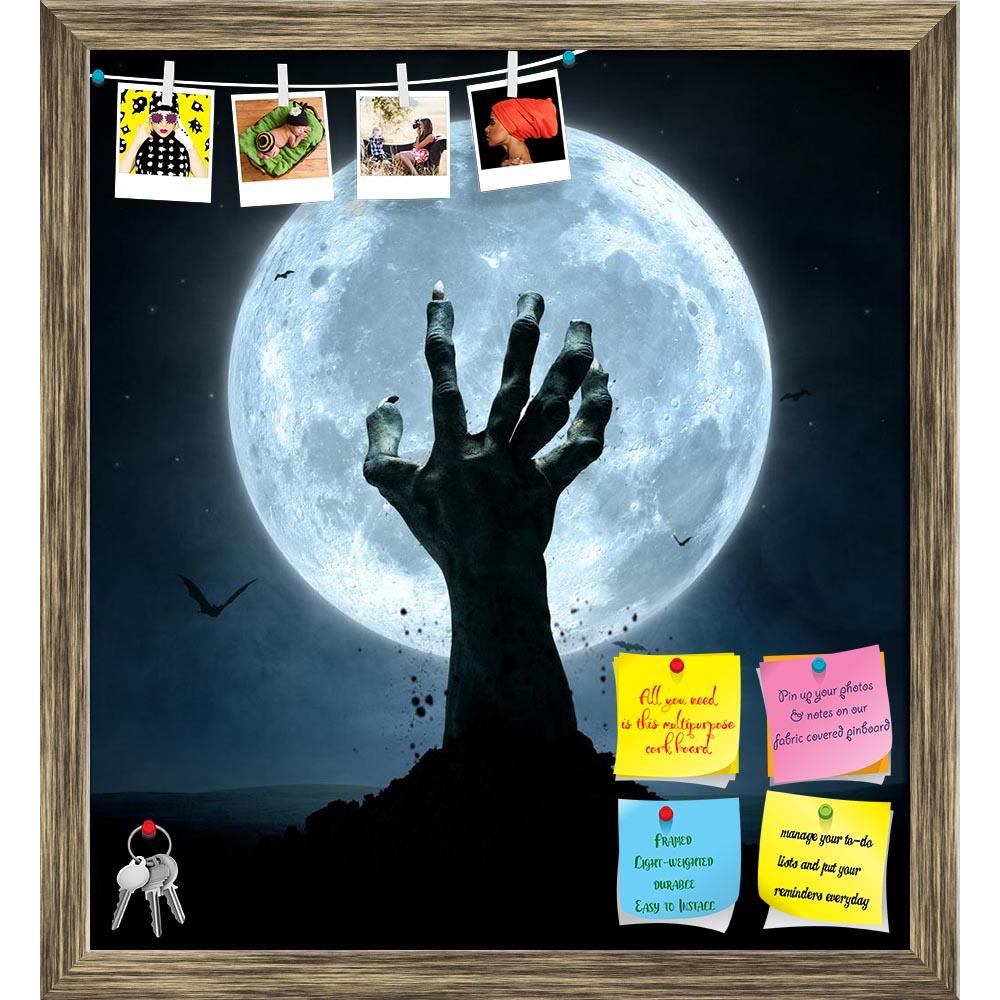 ArtzFolio Halloween Concept D2 Printed Bulletin Board Notice Pin Board Soft Board | Framed-Bulletin Boards Framed-AZSAO45167177BLB_FR_L-Image Code 5005281 Vishnu Image Folio Pvt Ltd, IC 5005281, ArtzFolio, Bulletin Boards Framed, Conceptual, Fine Art Reprint, halloween, concept, d2, printed, bulletin, board, notice, pin, soft, framed, zombie, hand, coming, out, grave, horror, monster, graveyard, ghost, ground, rising, evil, devil, moon, blood, dark, undead, night, fear, dead, forest, human, cross, demon, he