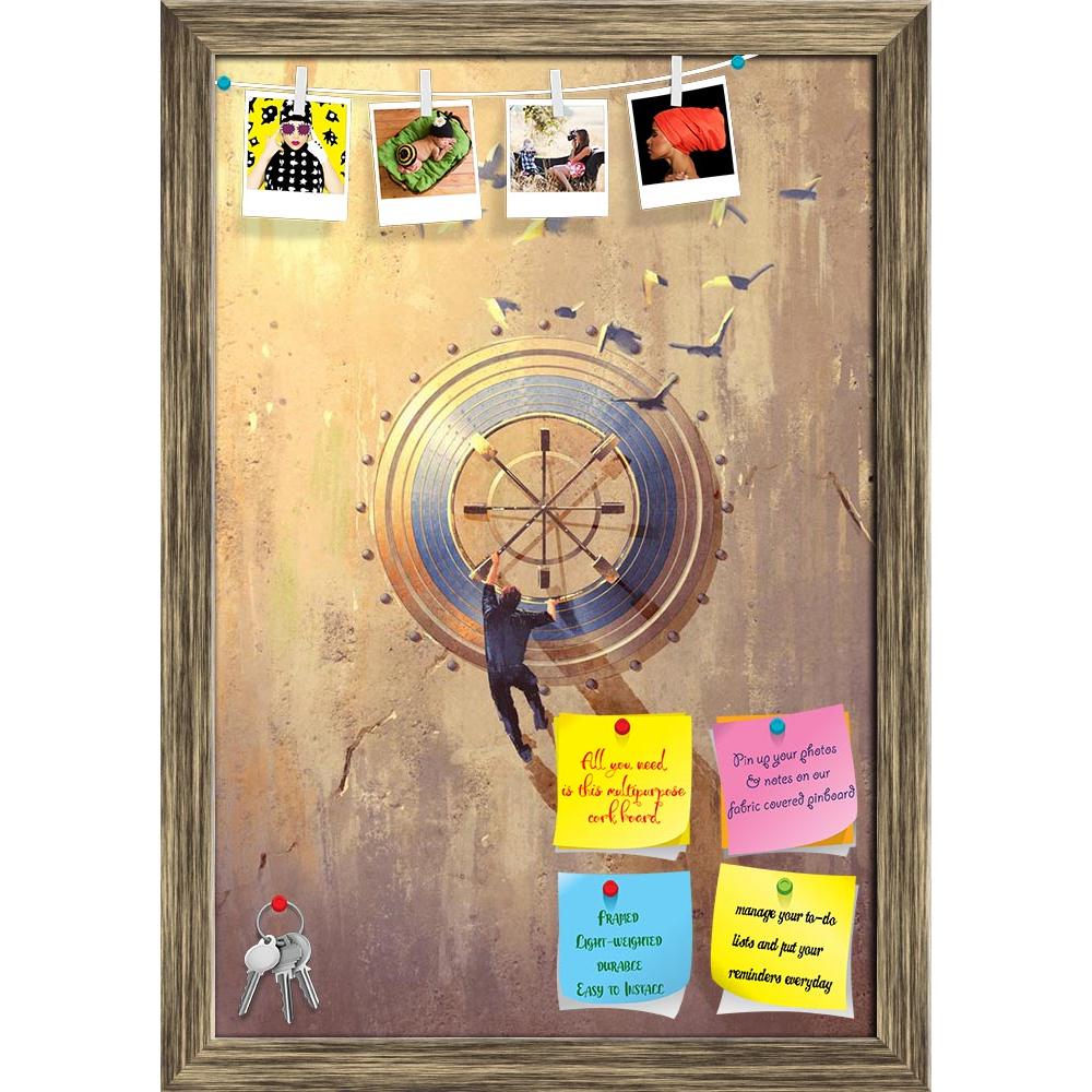 ArtzFolio Man Climbing On Wall Trying To Open Safe Printed Bulletin Board Notice Pin Board Soft Board | Framed-Bulletin Boards Framed-AZSAO45175401BLB_FR_L-Image Code 5005283 Vishnu Image Folio Pvt Ltd, IC 5005283, ArtzFolio, Bulletin Boards Framed, Abstract, Fantasy, Fine Art Reprint, man, climbing, on, wall, trying, to, open, safe, printed, bulletin, board, notice, pin, soft, framed, stone, painting, acrylic, art, artistic, artwork, background, beautiful, beauty, canvas, color, concept, cover, design, oil