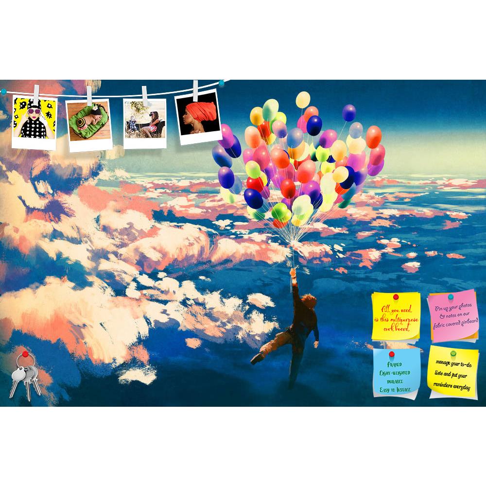 ArtzFolio Man Flying With Colorful Balloons Printed Bulletin Board Notice Pin Board Soft Board | Frameless-Bulletin Boards Frameless-AZSAO45175404BLB_FL_L-Image Code 5005286 Vishnu Image Folio Pvt Ltd, IC 5005286, ArtzFolio, Bulletin Boards Frameless, Abstract, Fantasy, Fine Art Reprint, man, flying, with, colorful, balloons, printed, bulletin, board, notice, pin, soft, frameless, beautiful, cloudy, sky, painting, acrylic, art, artistic, artwork, background, beauty, canvas, color, concept, cover, design, oi
