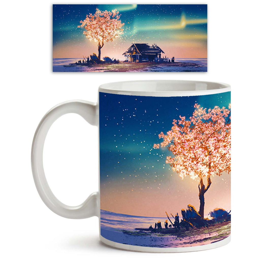 Fantasy Tree Lights Ceramic Coffee Tea Mug Inside White-Coffee Mugs-MUG-IC 5005287 IC 5005287, Abstract Expressionism, Abstracts, Art and Paintings, Christianity, Fantasy, Illustrations, Landscapes, Mountains, Nature, Paintings, Scenic, Science Fiction, Seasons, Semi Abstract, Signs, Signs and Symbols, Space, Stars, Watercolour, tree, lights, ceramic, coffee, tea, mug, inside, white, abandoned, house, northern, painting, abstract, acrylic, art, artistic, artwork, background, beautiful, beauty, canvas, color