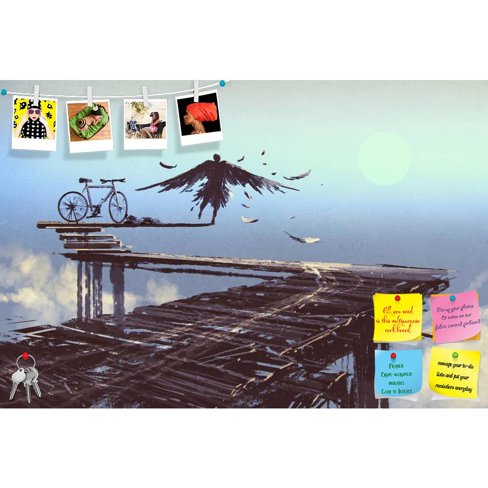 ArtzFolio Man Becomes Bird Standing On End Of Line Printed Bulletin Board Notice Pin Board Soft Board | Frameless-Bulletin Boards Frameless-AZSAO45175431BLB_FL_L-Image Code 5005288 Vishnu Image Folio Pvt Ltd, IC 5005288, ArtzFolio, Bulletin Boards Frameless, Abstract, Fantasy, Fine Art Reprint, man, becomes, bird, standing, on, end, of, line, printed, bulletin, board, notice, pin, soft, frameless, painting, acrylic, art, artistic, artwork, background, beautiful, beauty, canvas, color, concept, design, oil, 