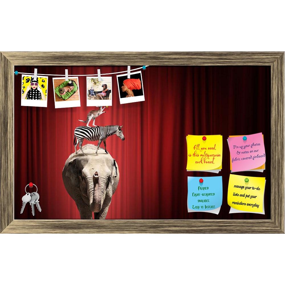 ArtzFolio Circus Animals Balancing On Ball Printed Bulletin Board Notice Pin Board Soft Board | Framed-Bulletin Boards Framed-AZSAO45214421BLB_FR_L-Image Code 5005293 Vishnu Image Folio Pvt Ltd, IC 5005293, ArtzFolio, Bulletin Boards Framed, Animals, Conceptual, Kids, Digital Art, circus, balancing, on, ball, printed, bulletin, board, notice, pin, soft, framed, animal, elephant, kangaroo, rope, performance, juggling, juggler, equilibrium, surreal, surrealism, skilled, curtain, stage, sphere, concentration, 
